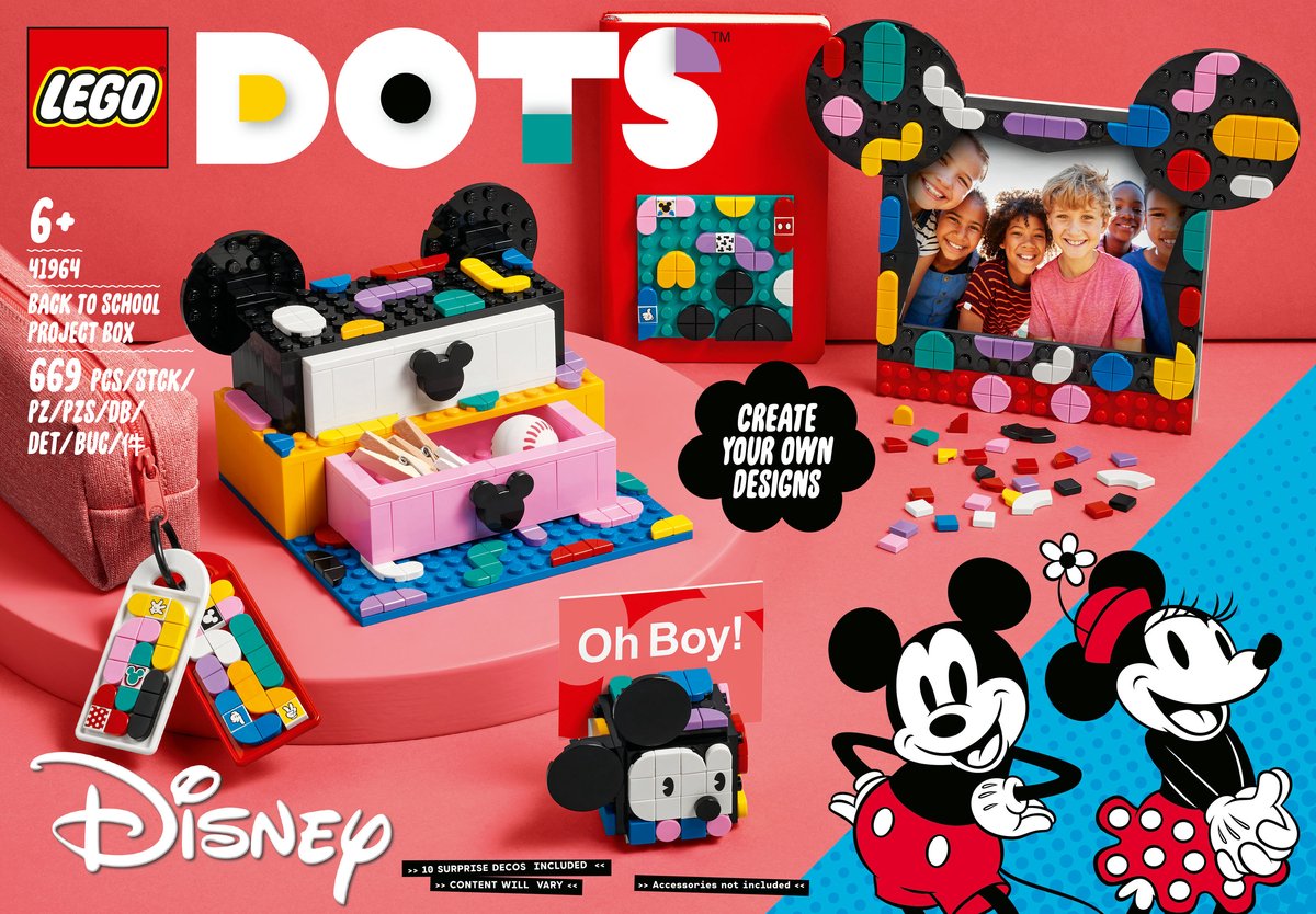 LEGO DOTS Mickey Mouse & Minnie Mouse: Terug naar school  - 41964