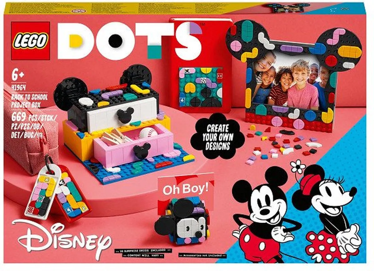 LEGO DOTS Mickey Mouse & Minnie Mouse Terug naar school 41964