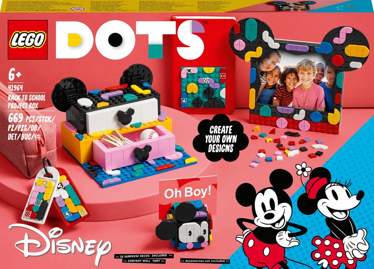 LEGO DOTS Mickey Mouse & Minnie Mouse Terug naar school 41964 - Meerkleurig
