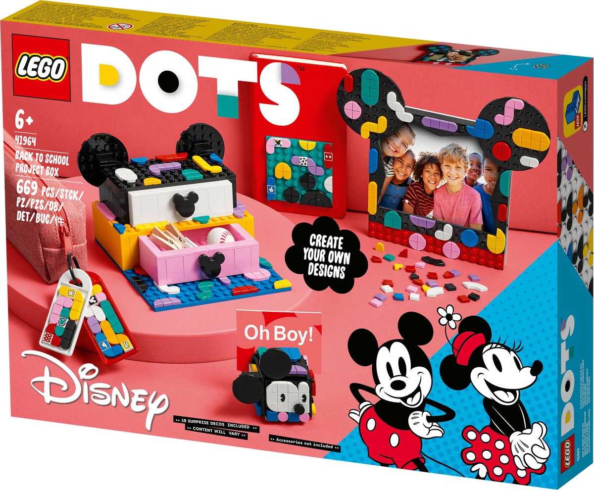 LEGO DOTS Mickey Mouse & Minnie Mouse: Terug naar school  - 41964