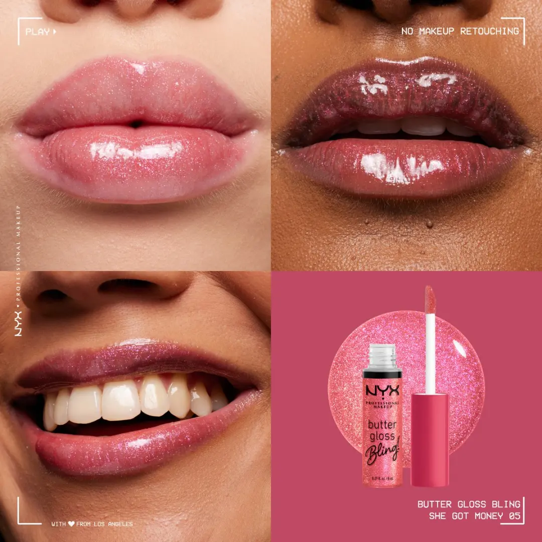 NYX Butter Gloss She Got Money Lipgloss - 8ml - Roze