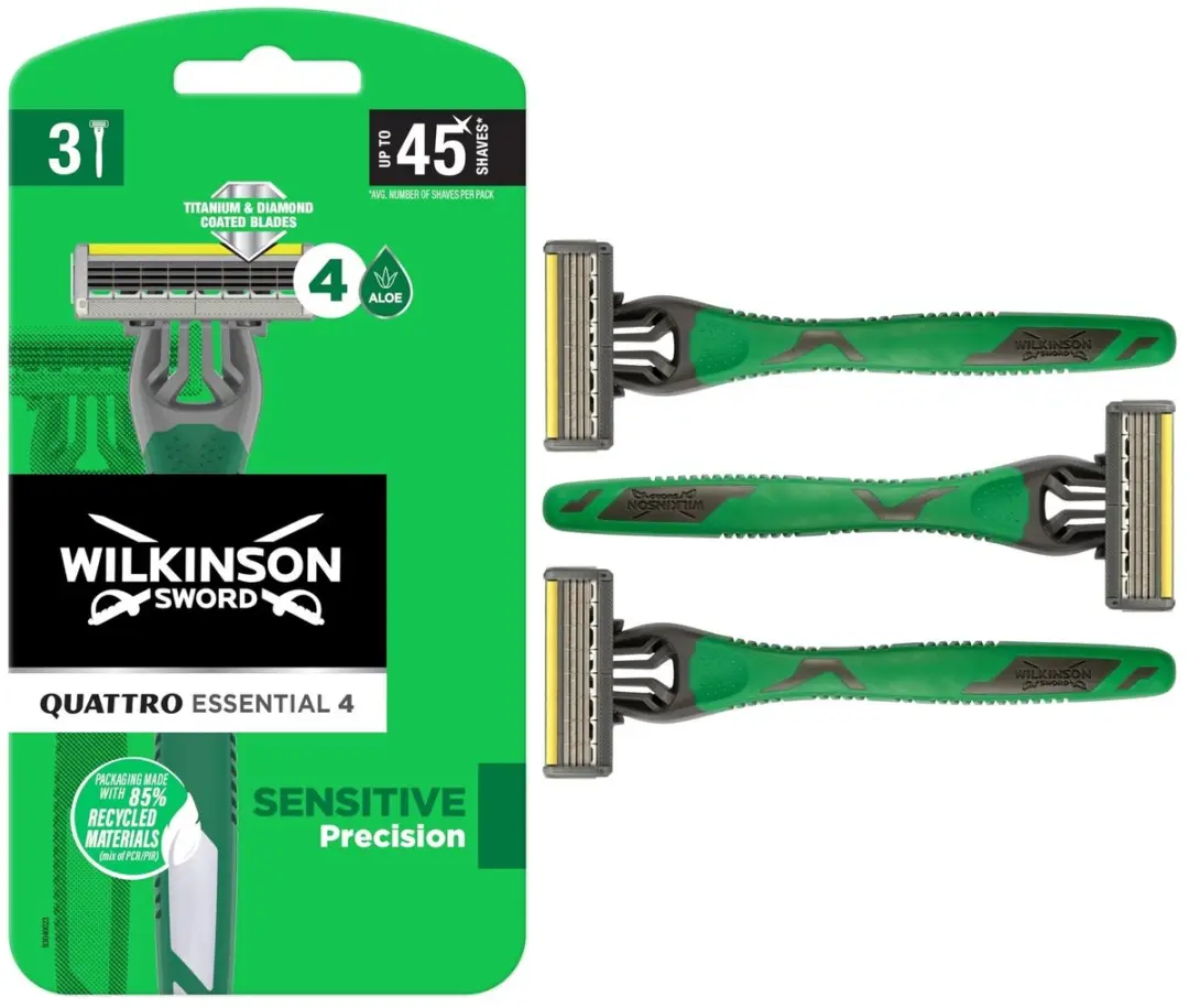 Wilkinson Quattro Titan Wegwerpscheermes Groen