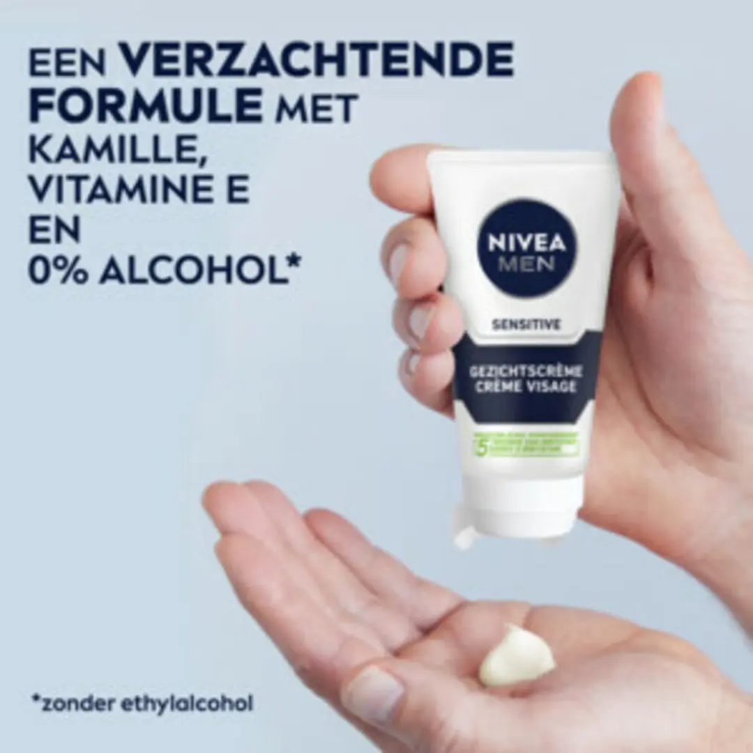NIVEA Men Sensitive Gezichtscrème 75ml - 12 Stuks
