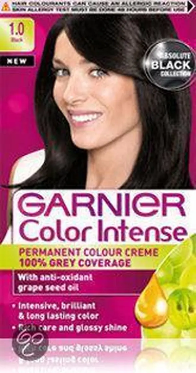 Garnier Color Intense Zwart 1.0 Permanent Haarkleuring 115ml