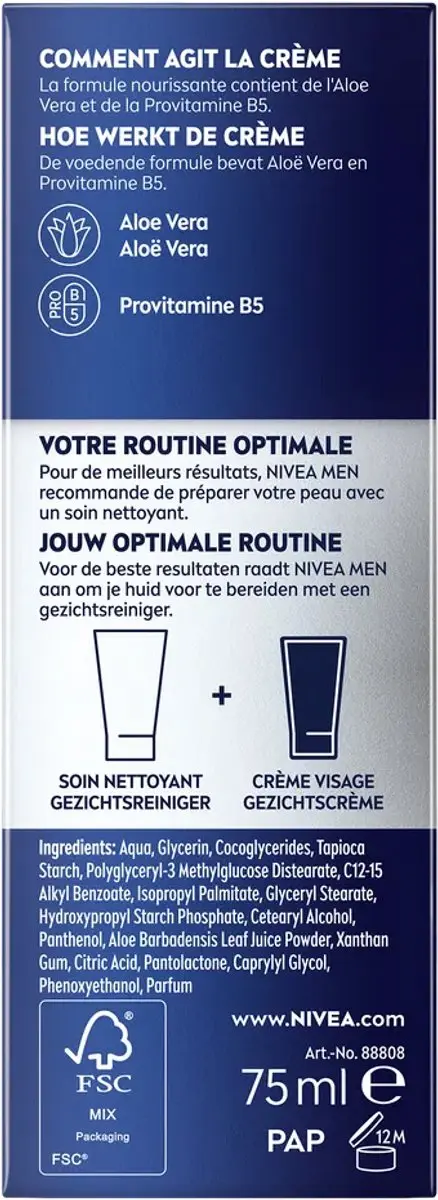NIVEA Men Hydrocare Gezichtscrème 75ml
