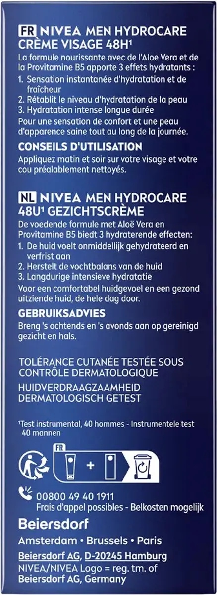 NIVEA Men Hydrocare Gezichtscrème 75ml