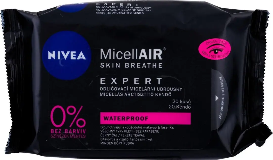 NIVEA MicelleAir Expert Make-Up Remover Wipes 20 Stuks