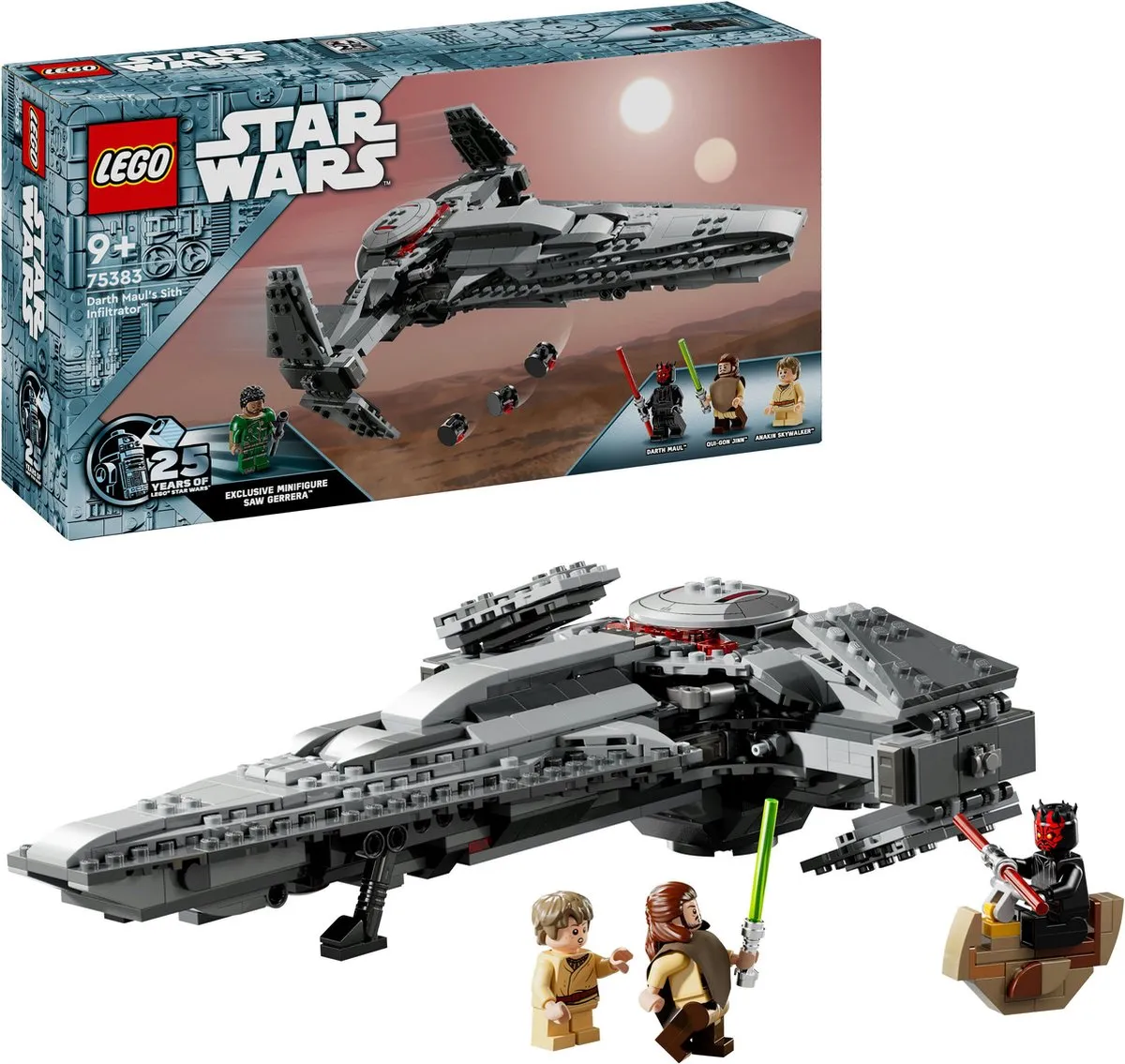 LEGO Star Wars Darth Mauls Sith Infiltrator 75383 - 640 Stenen - afbeelding 2 van 6