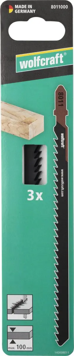 Wolfcraft Decoupeerzaagbladen HCS 100mm - 3 Stuks