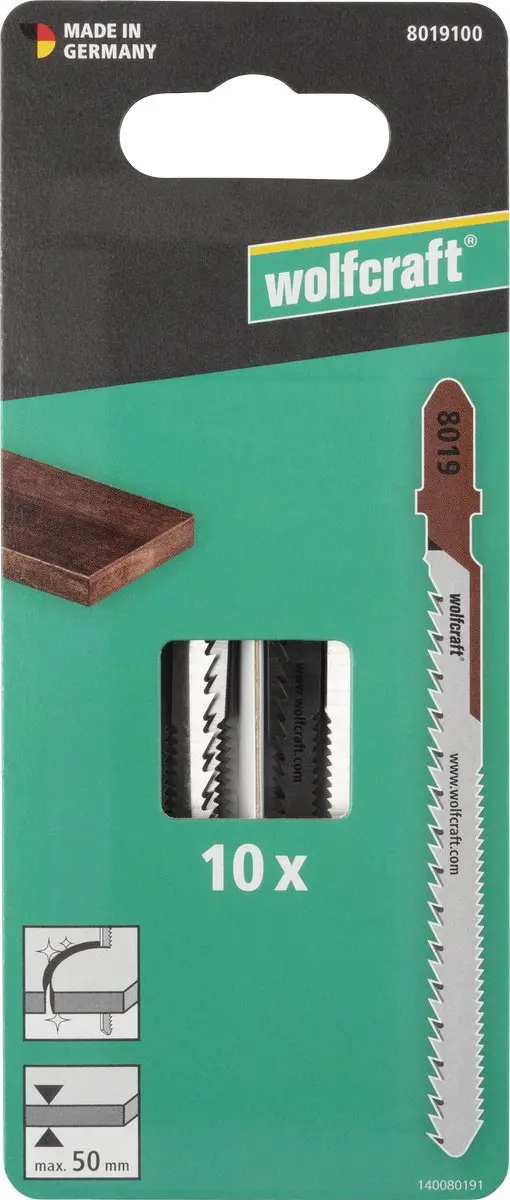 Wolfcraft Decoupeerzaagblad Hout 8019100 - 10 Stuks