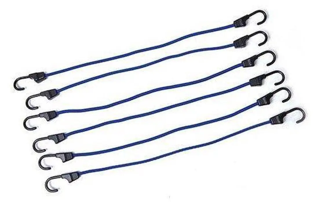 Silverline Elastische Spanbanden 600mm - 6 Stuks - Blauw/Zwart