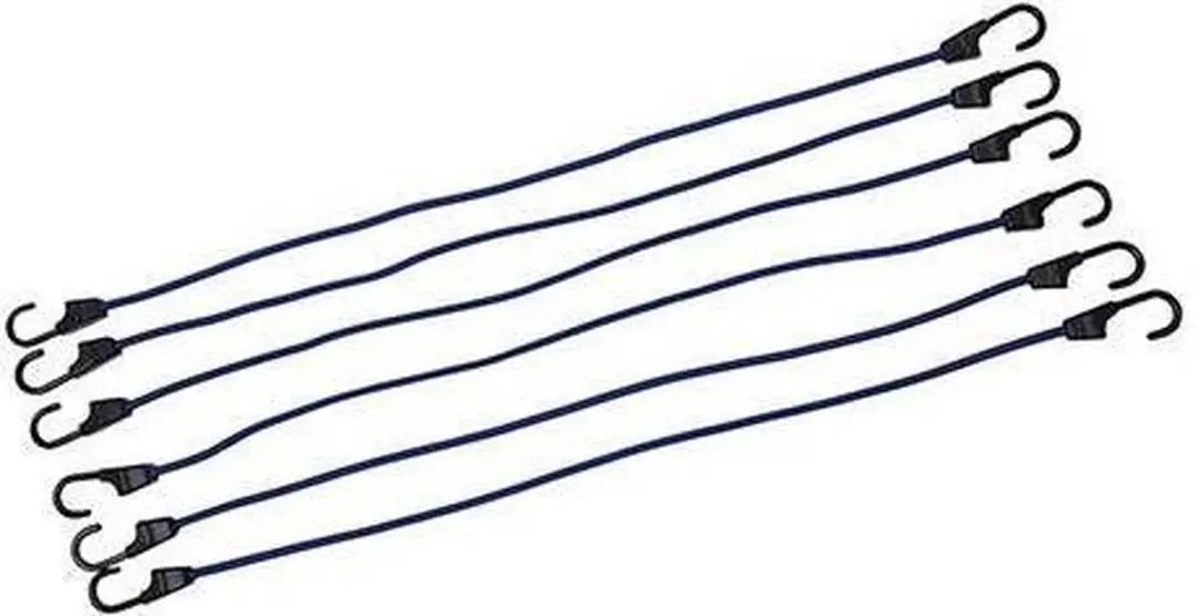 Silverline Elastische Spanbanden 600mm - 6 Stuks - Blauw/Zwart