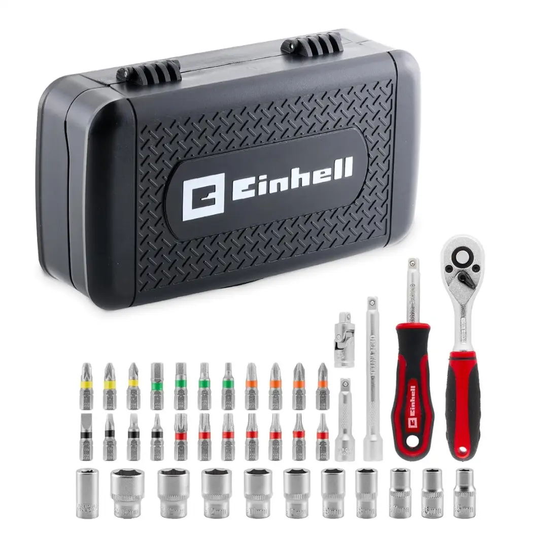 Einhell 38-delige Bit- en Dopsleutelset 1/4"