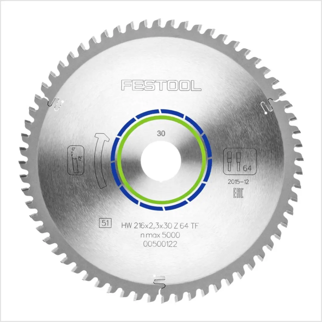 Festool Cirkelzaagblad 500122 Aluminium Ø216mm - 64T - afbeelding 6 van 6