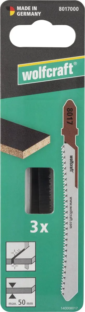 Wolfcraft Decoupeerzaagbladen HCS T-schacht 8017000 - 3 Stuks