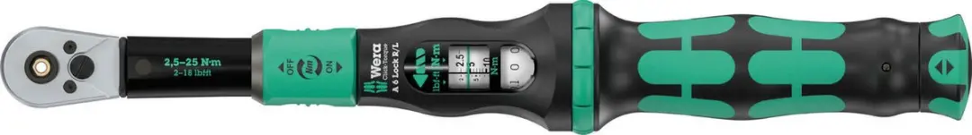 Wera Click-Torque Lock A 6 R/L 05075694001 Momentsleutel 2.5-25 Nm