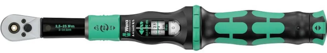 Wera Click-Torque Lock A 6 R/L 05075694001 Momentsleutel 2.5-25 Nm