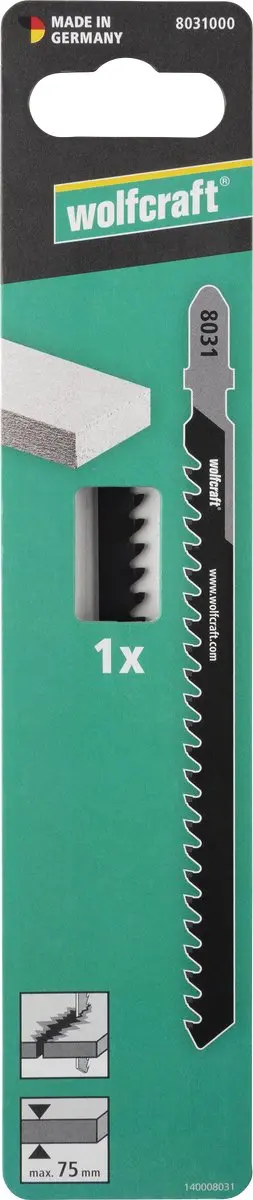 Wolfcraft Decoupeerzaagblad HM-vertand 75mm T-schacht - 8031000