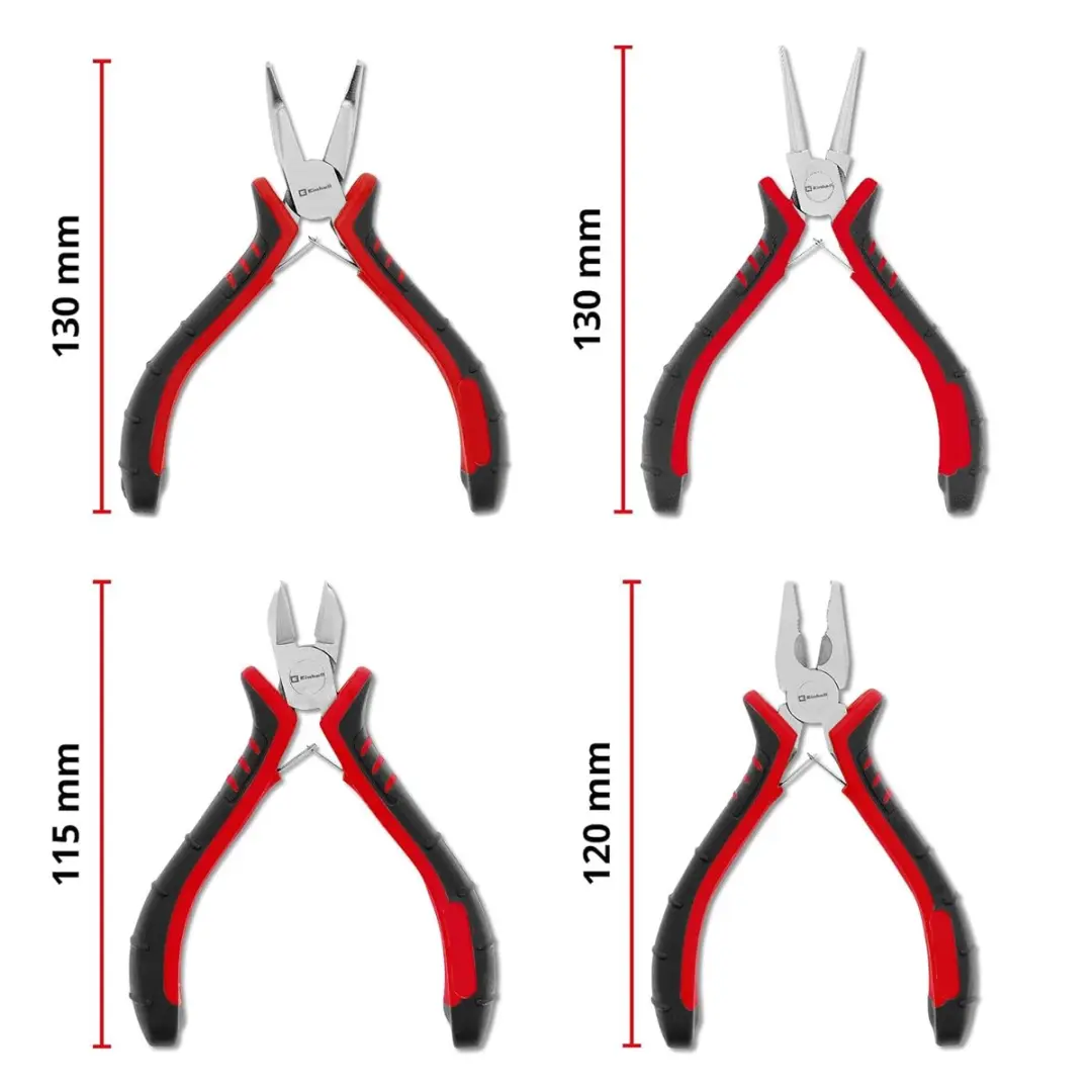 Einhell Precisietangenset 4-delig - Chroom-vanadiumstaal - afbeelding 6 van 6