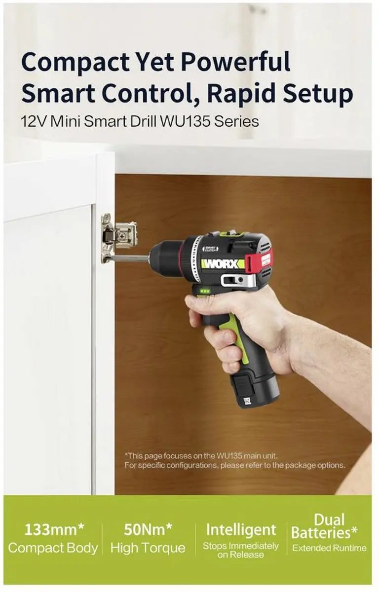 Worx WU927 Accu-slagmoersleutel 12V - 2x Accu