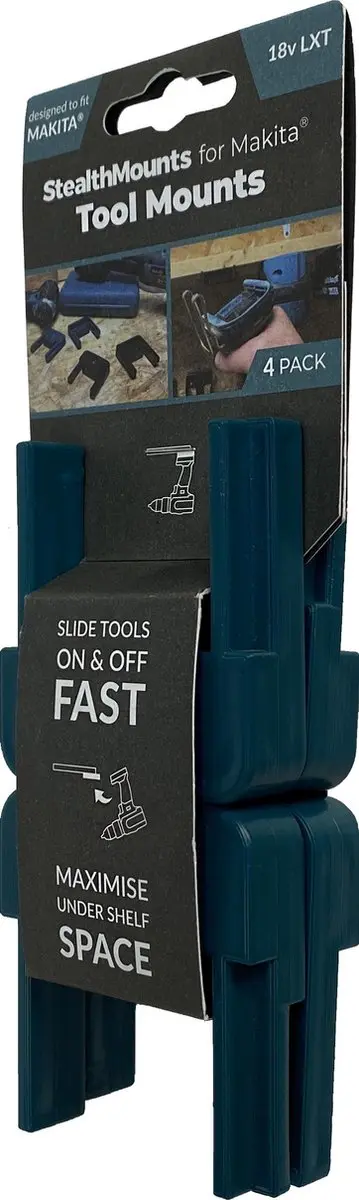 Makita Stealthmounts TM-MK18-BLU-4 Machinehouder - 4 Stuks - Blauw