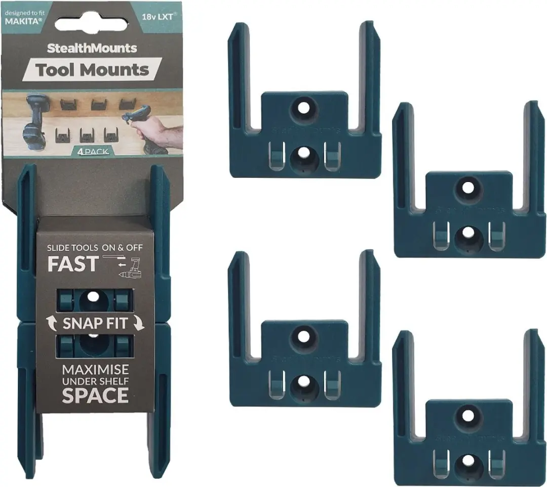 Makita Stealthmounts TM-MK18-BLU-4 Machinehouder - 4 Stuks - Blauw - afbeelding 6 van 6