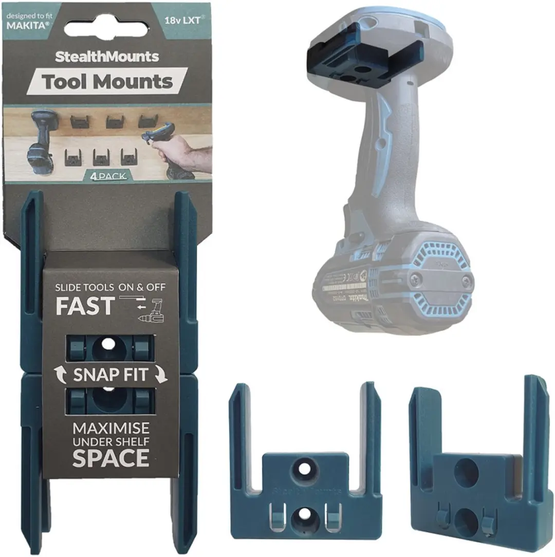 Makita Stealthmounts TM-MK18-BLU-4 Machinehouder - 4 Stuks - Blauw