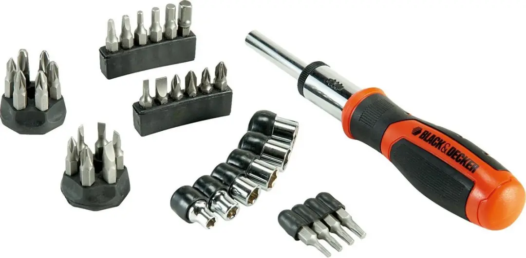 BLACK+DECKER BDHT0-62130 Bitverzameling - 29-delig - Zwart/Rood