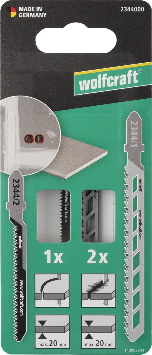 Wolfcraft Decoupeerzaagbladen Gipsplaten 2344000 - 3 Stuks