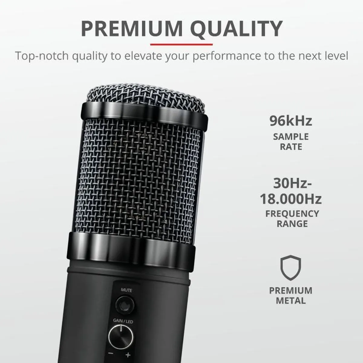 Trust GXT256 Exxo Streaming Microfoon - Zwart