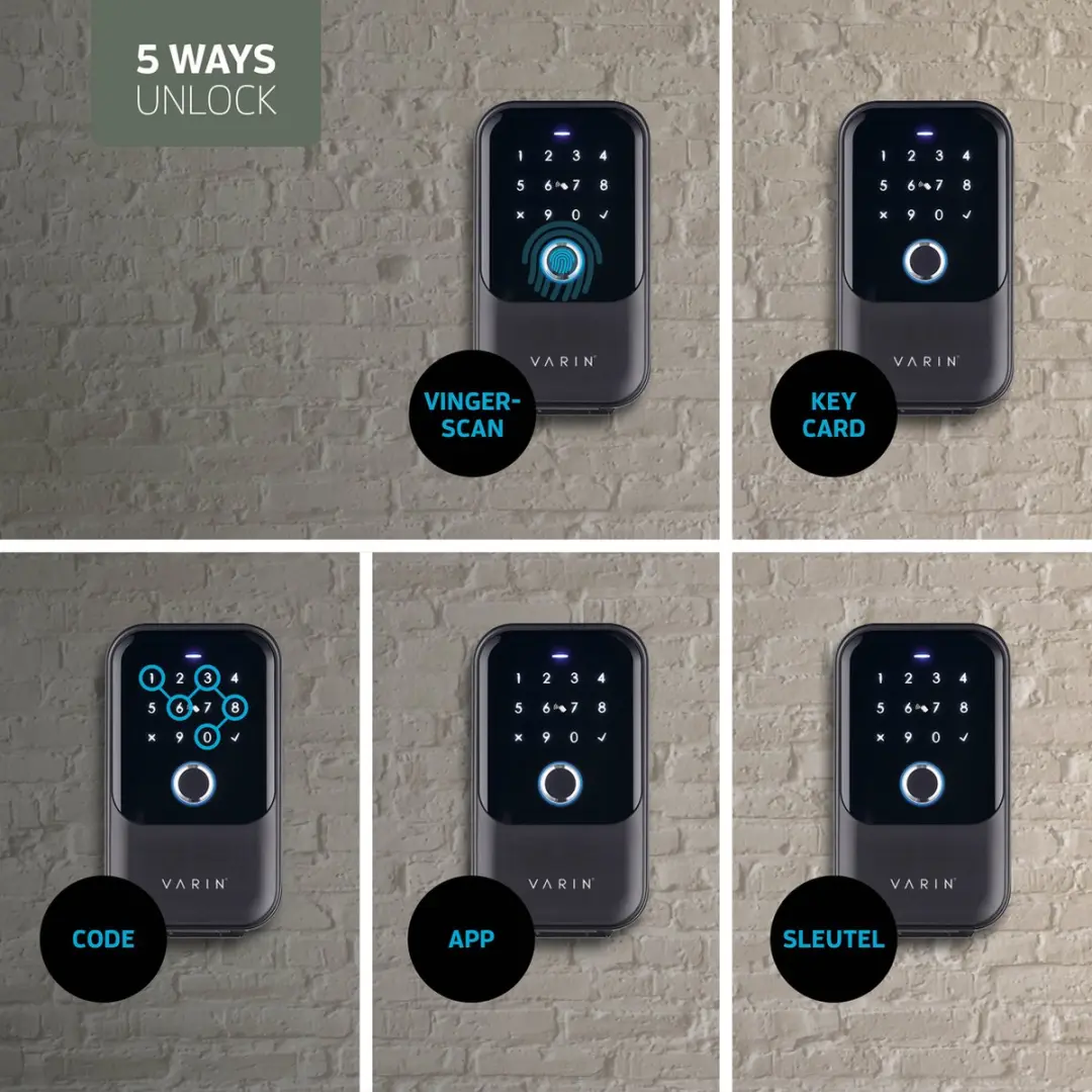 Varin Smart Sleutelkluis VA-F001 - Touchscreen & Fingerprint - IP65 Zwart