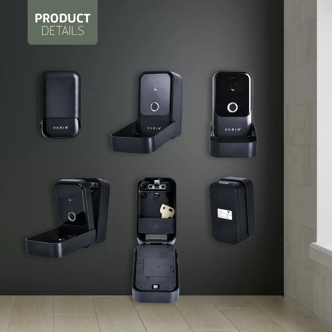 Varin Smart Sleutelkluis VA-F001 - Touchscreen & Fingerprint - IP65 Zwart