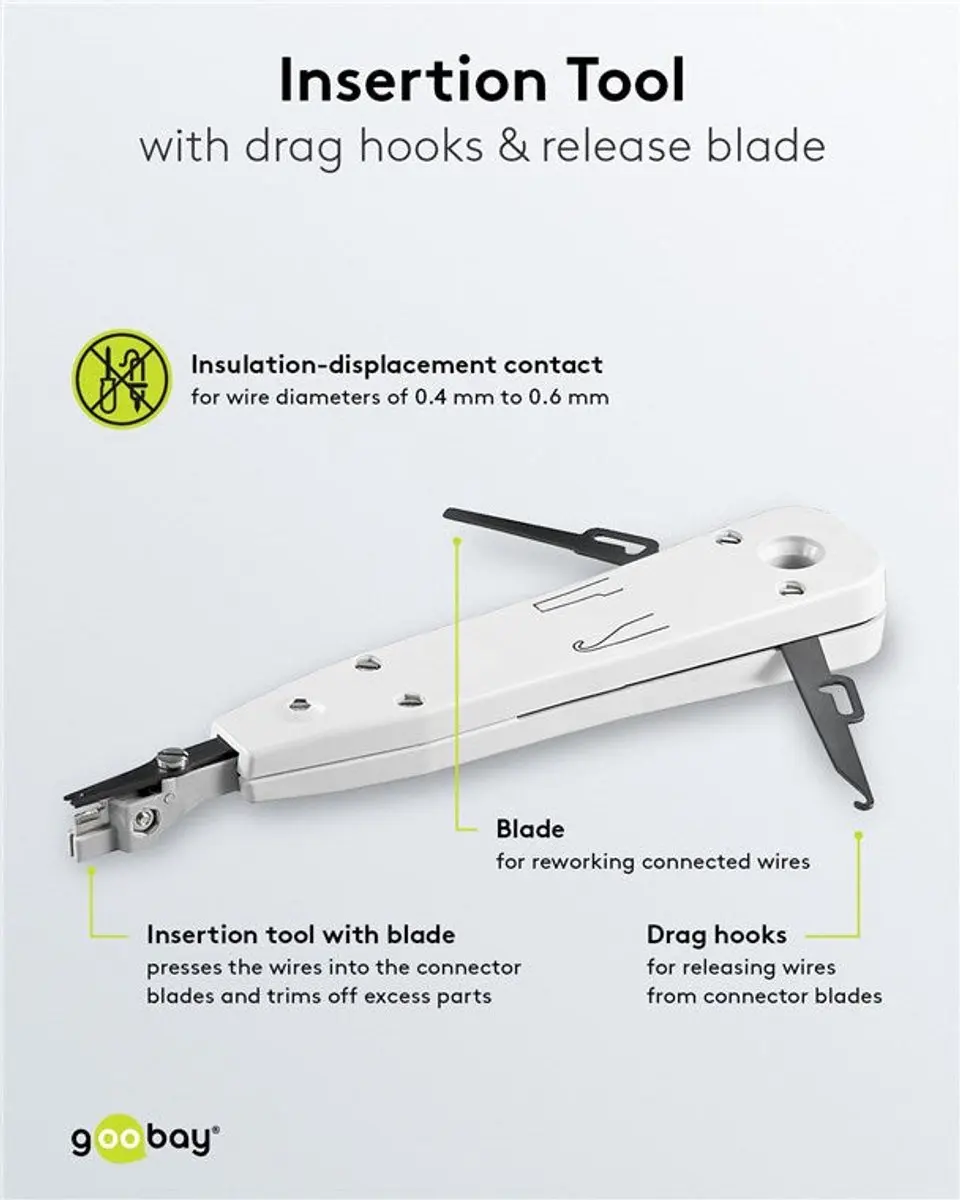 Goobay Toolset Telefoon- en Netwerkinstallatie 4-in-1 - Zwart