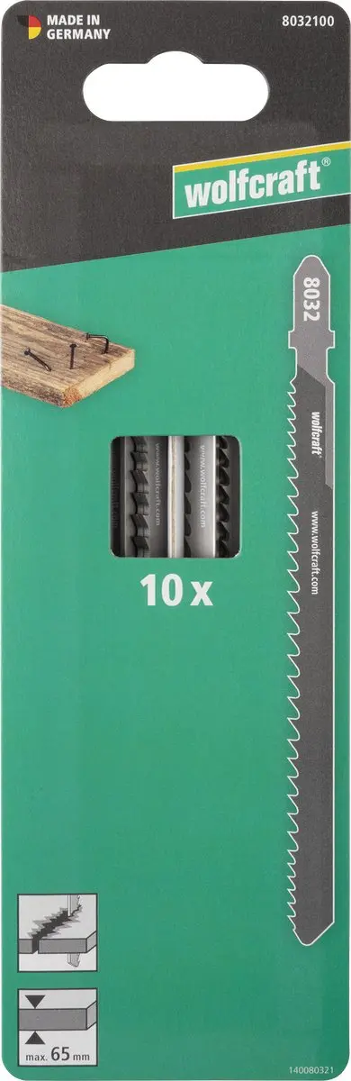 Wolfcraft Decoupeerzaagblad Sloop 65mm - 10 Stuks