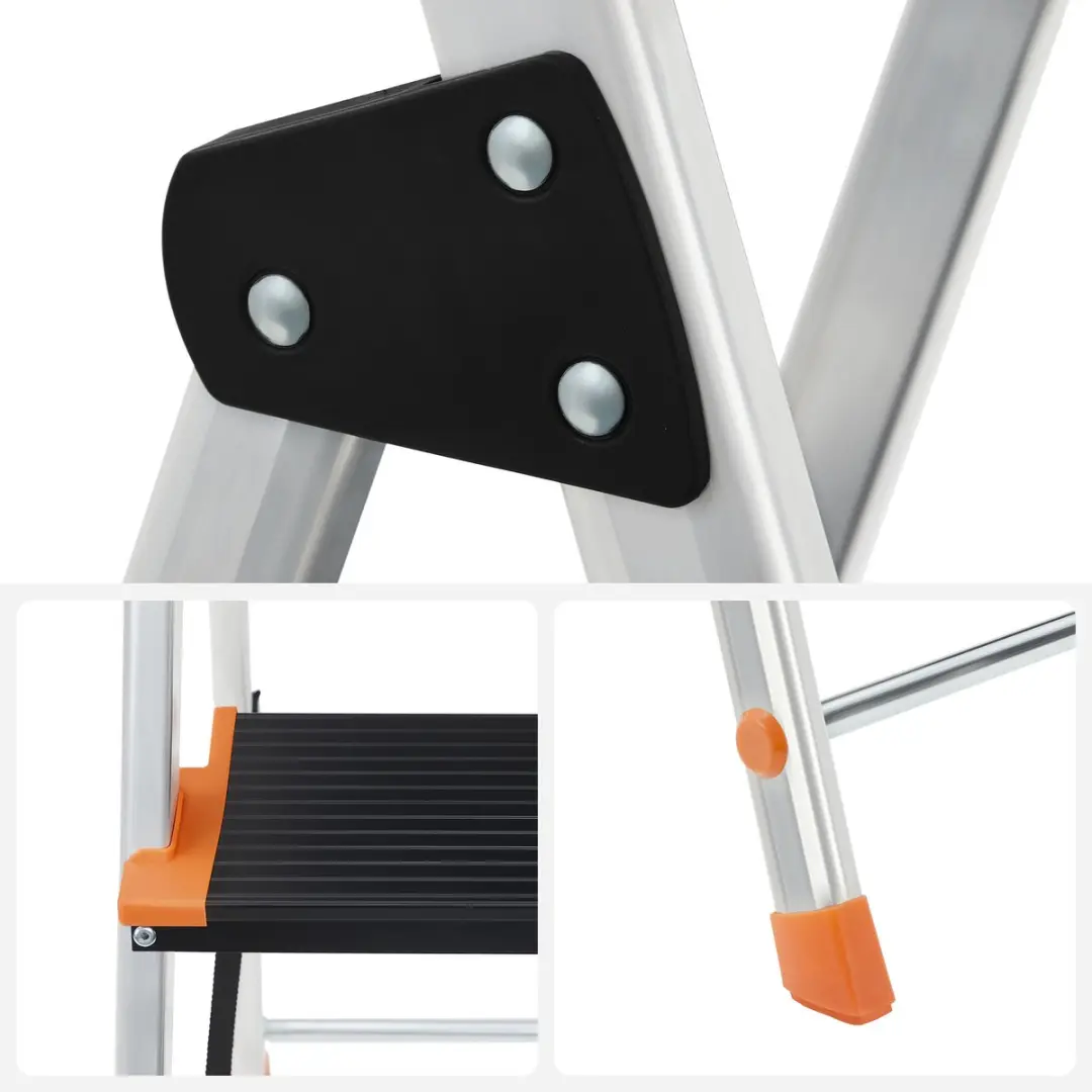 Songmics GLT005B11 Trapladder 5 Treden - Aluminium