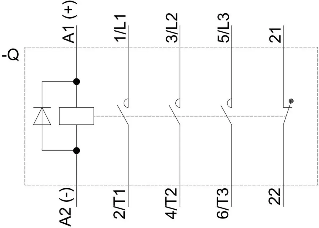 Siemens 3RT2016-1JB42 Vermogensbeveiliging 3x NO