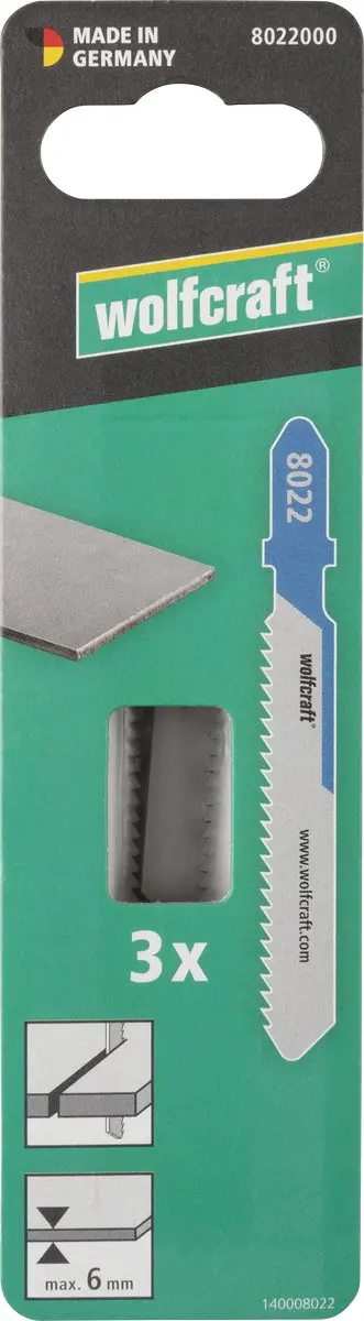 Wolfcraft Decoupeerzaagbladen HSS T-schacht 8022000 - 3 Stuks