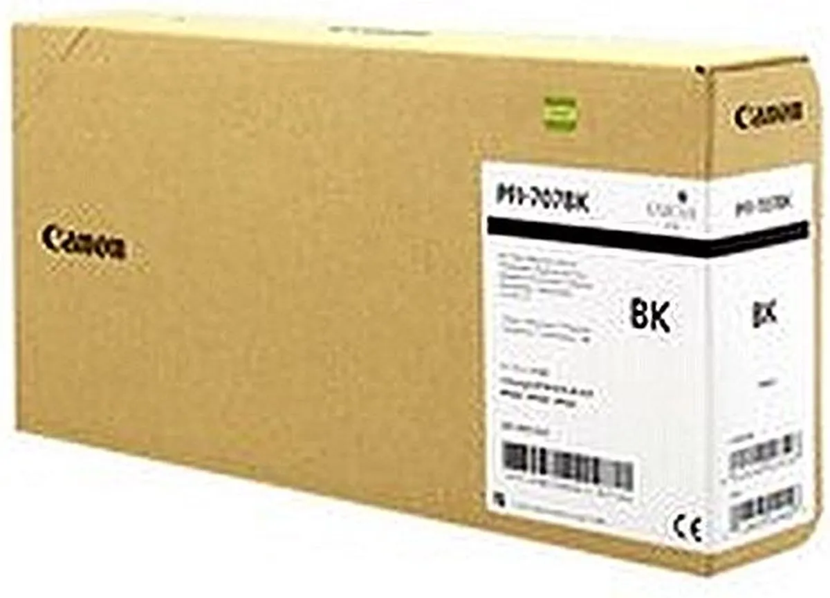 Canon PFI-707BK Inktcartridge - 700ml - Zwart