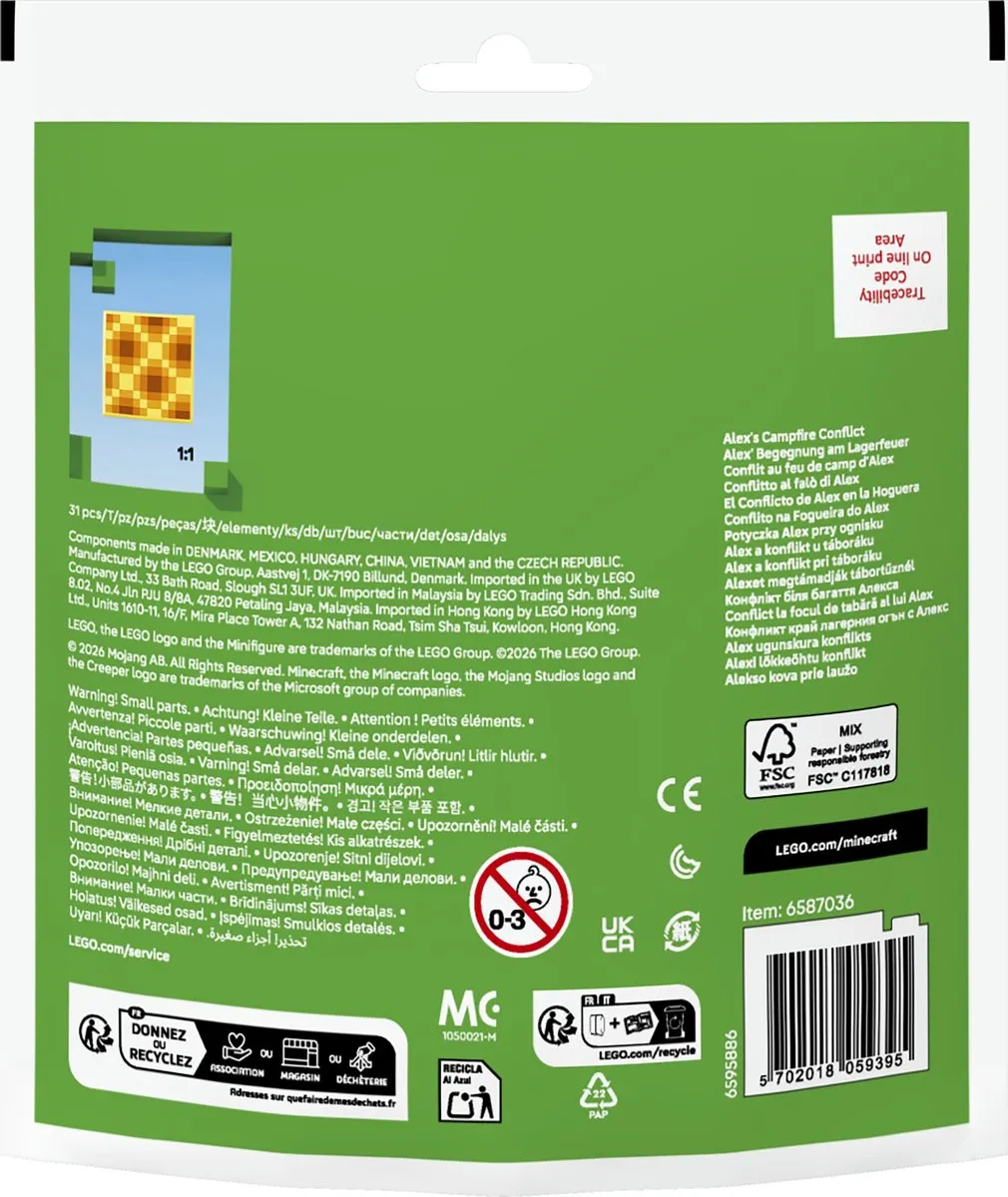 LEGO Minecraft Alex en de Strijd bij het Kampvuur 30732 - 31 Stenen