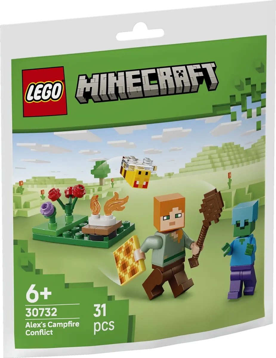LEGO Minecraft Alex en de Strijd bij het Kampvuur 30732 - 31 Stenen - afbeelding 6 van 6