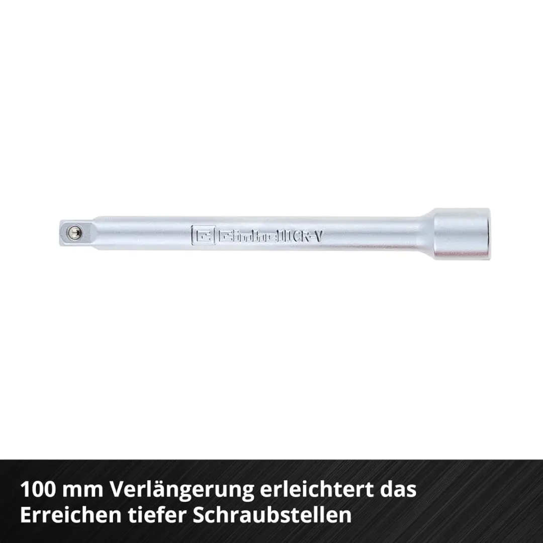 Einhell 13-delige 1/4" Omkeerbare Ratelset - Chroom-vanadiumstaal