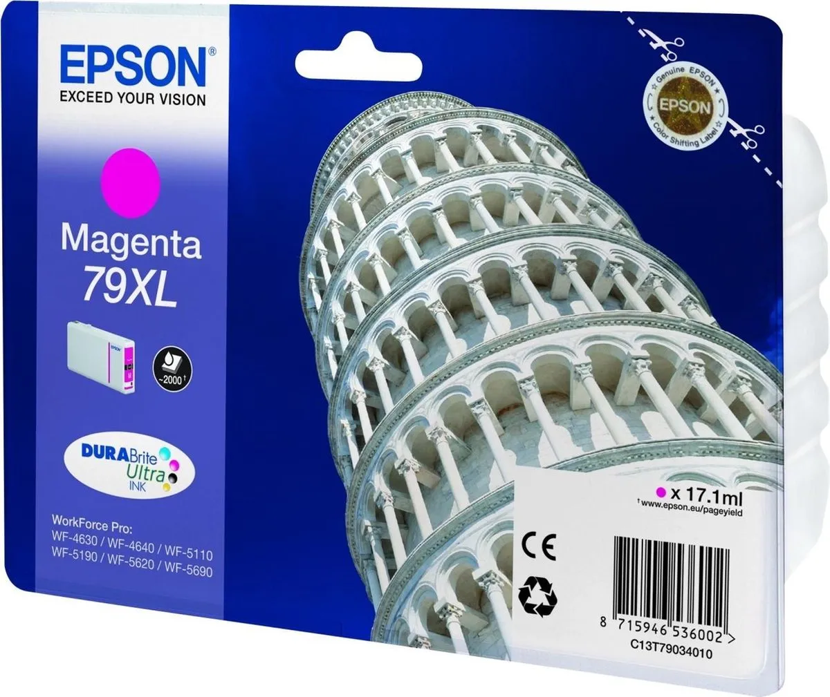 Epson 79XL Magenta Inktcartridge - 2000 pagina's