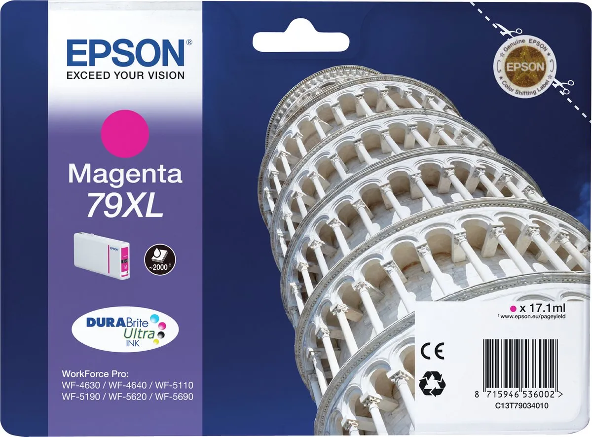 Epson 79XL Magenta Inktcartridge - 2000 pagina's