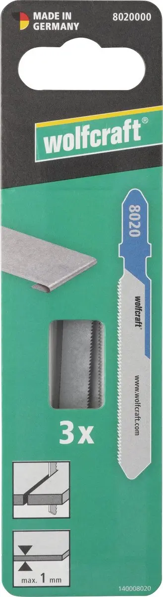 Wolfcraft Decoupeerzaagbladen 8020000 - 3 Stuks - Staal/Aluminium