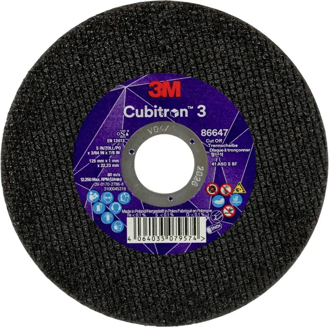 3M Cubitron 3 Snijschijf D125x1mm Metaal