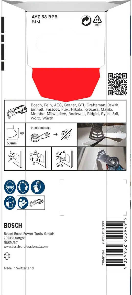 Bosch Professional PRO AYZ 53 BPB Mes - Oscillerend Multitool