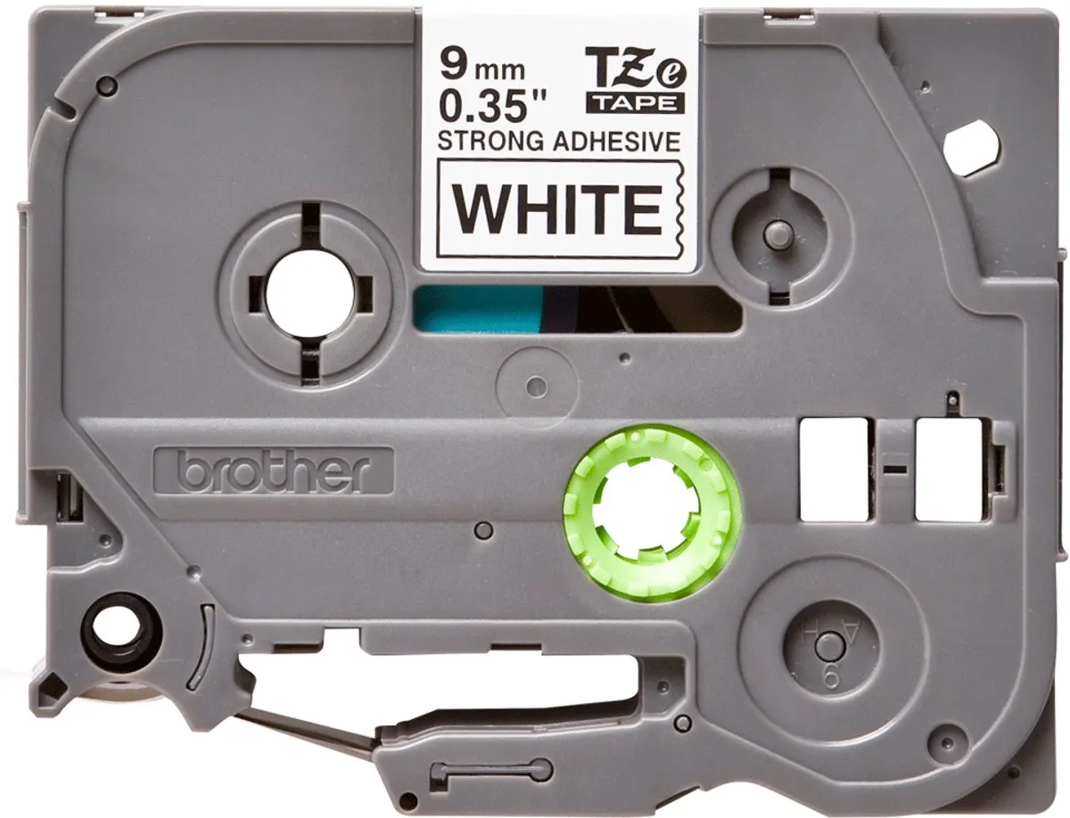 Brother TZ-S221 9mm Etikettenrol - Zwart op wit - 26.2m
