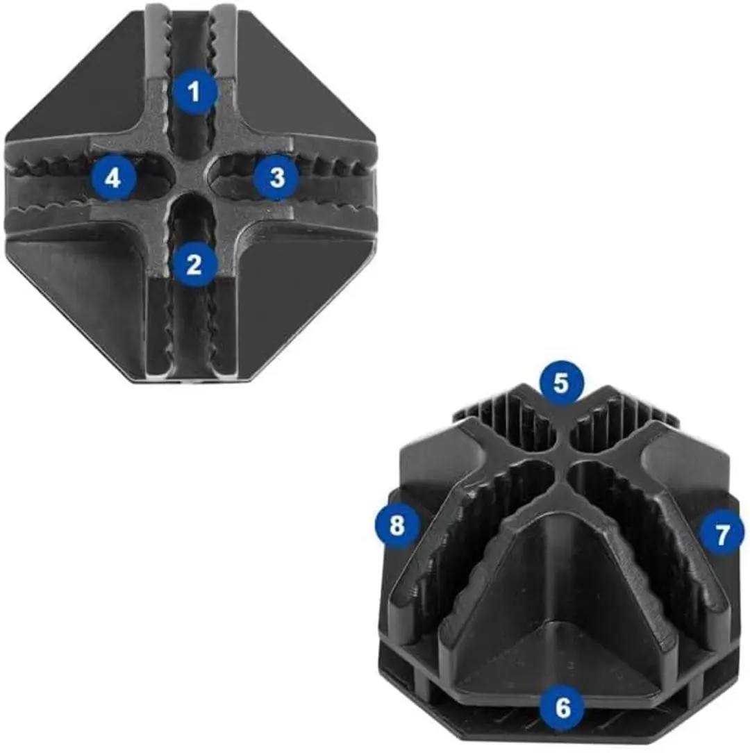 Songmics ALPC0B-20V1 Kunststof Verbindingsstukken - 20 Stuks - Zwart