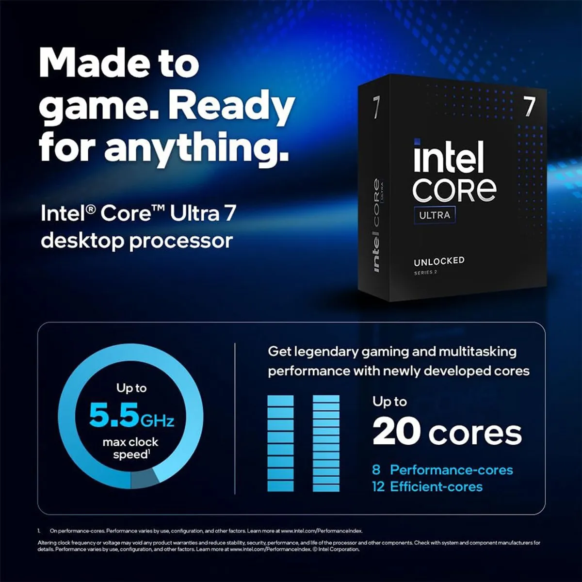 Intel Core Ultra 7 265K BX80768265K - 20 Core 4,6-5,5GHz