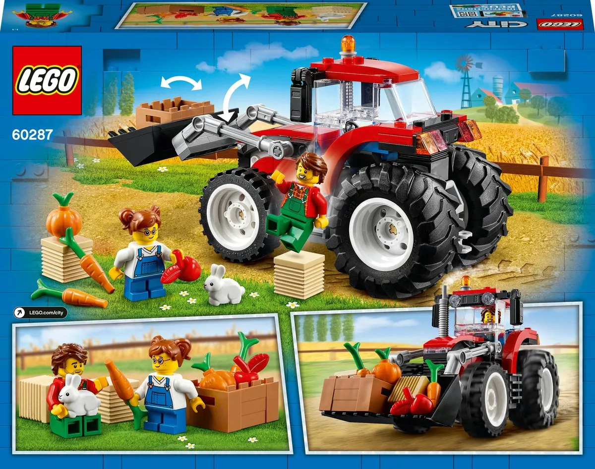 LEGO City Tractor 60287 - Rood - afbeelding 4 van 6